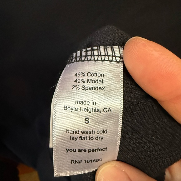 PERFECT WHITE TEE LAURYN MOCK NECK RIBBED TOP - Picture 7 of 7